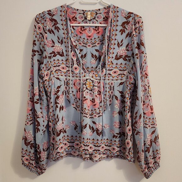 Spell Pandora Aquamarine Blouse XS b71 - Picture 2 of 10